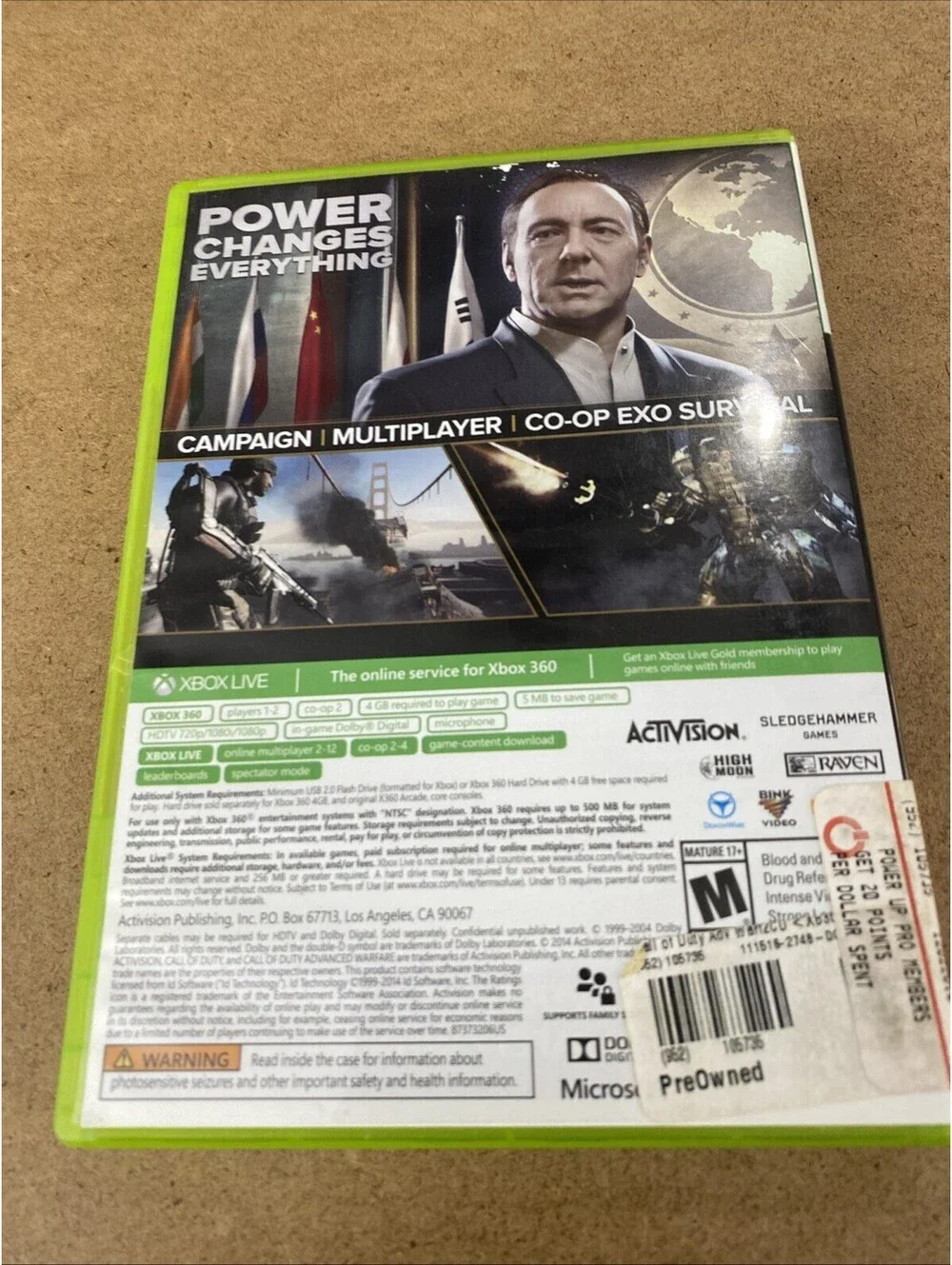 Call of Duty: Advanced Warfare Microsoft Xbox 360 Tested 2 Discs